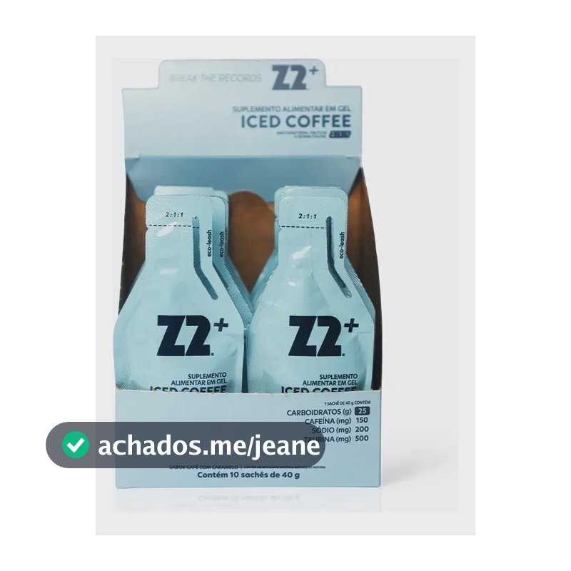 Energy Gel Z2+ Display 10 Unidades 25carb - 400g Sabor Café Gelado
