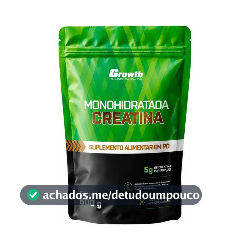 Creatina Monohidratada 500g Pouch - Growth Supplements Sem Sabor