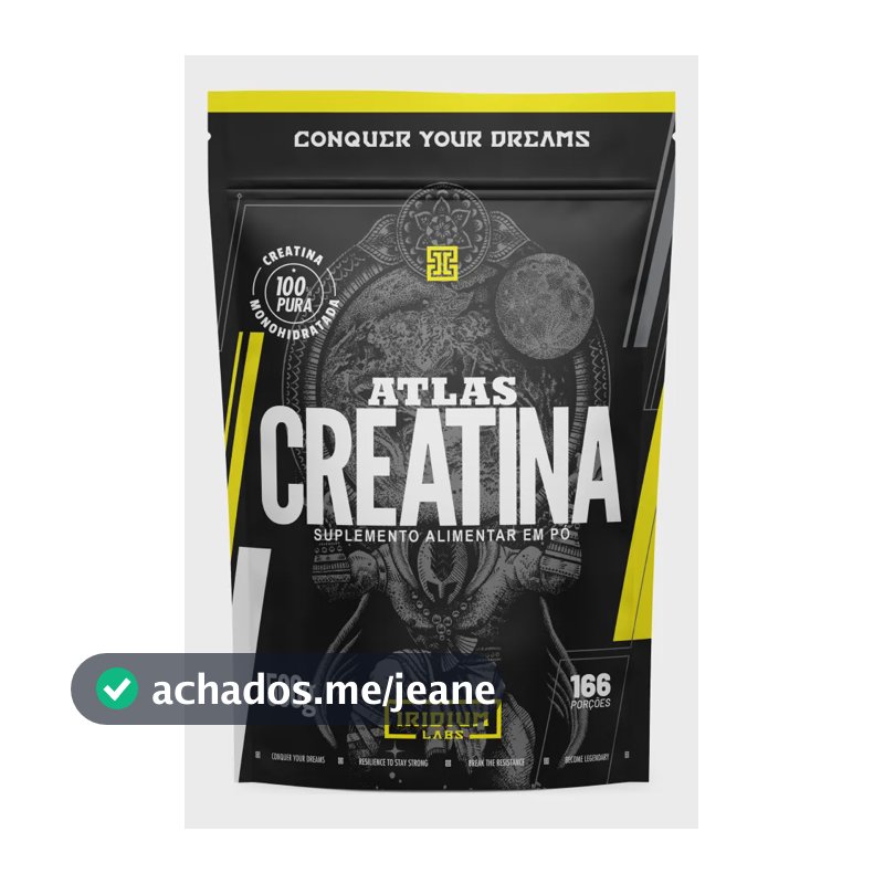 Creatina Atlas Monohidratada 500g - 100% Pura - Iridium Labs Sem sabor