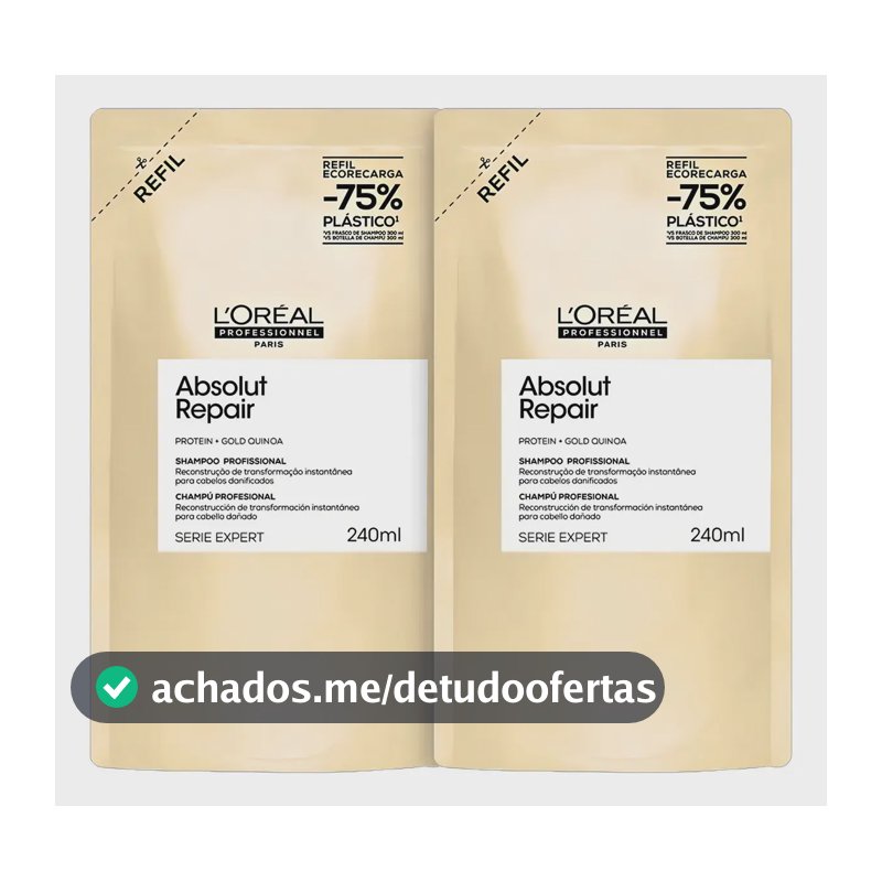 Kit C/2 Refil Sh Absolut Repair Loréal Professionnel 240ml