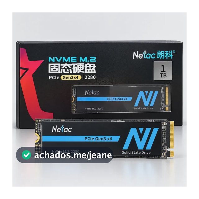 Ssd Nvme M.2 1tb Para Notebook E Pc Netac Pcie Gen3x4 2280 1 Tb