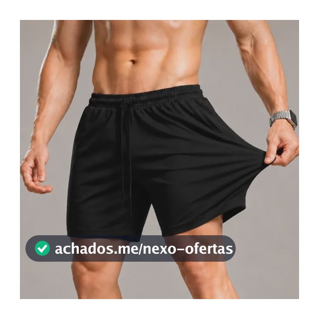 Short Praia Masculino Bermuda Tactel Elastano Academia