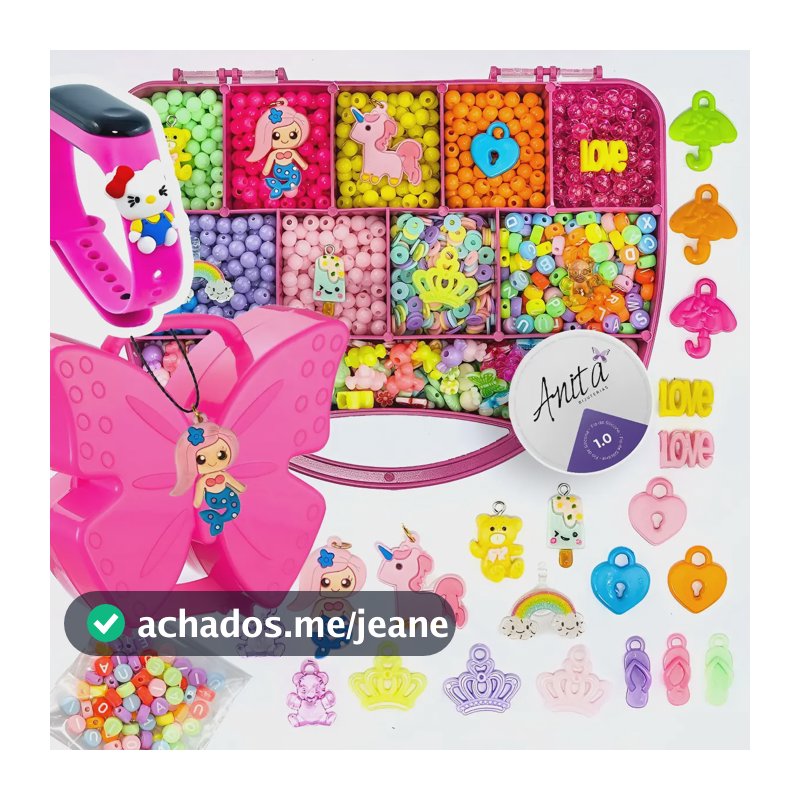 Kit Para Fazer Pulseiras Coloridas Infantil 2000 Pç Brindes