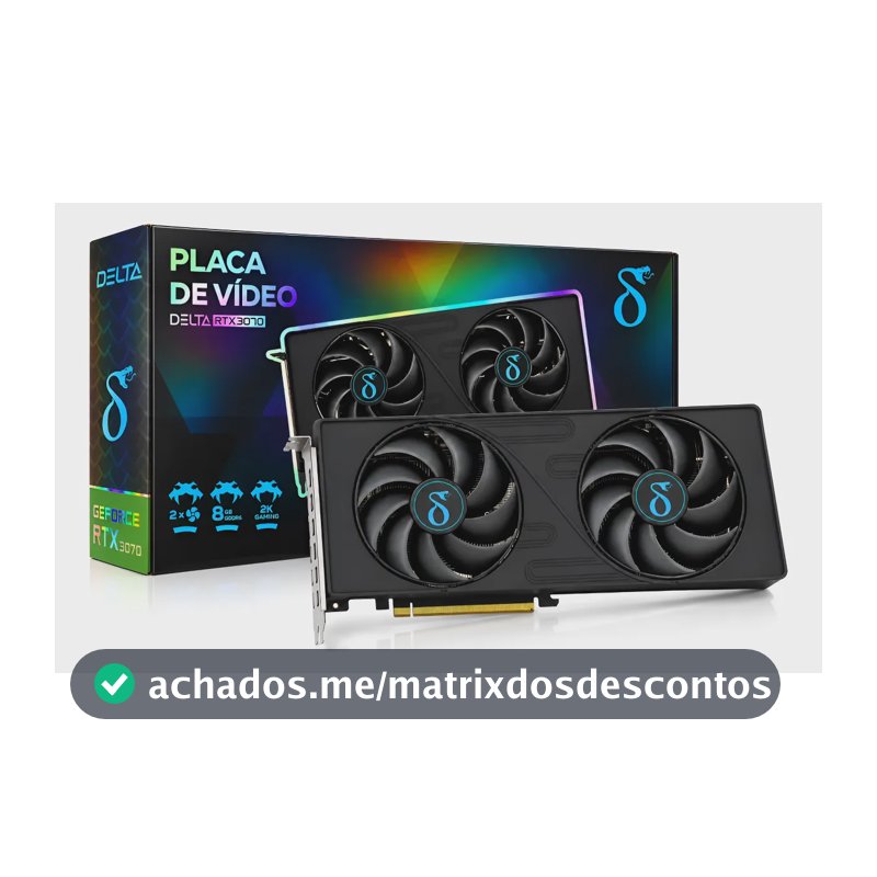 Placa De Vídeo Rtx 3070 Nvidia Geforce 8gb Gddr6 256bit
