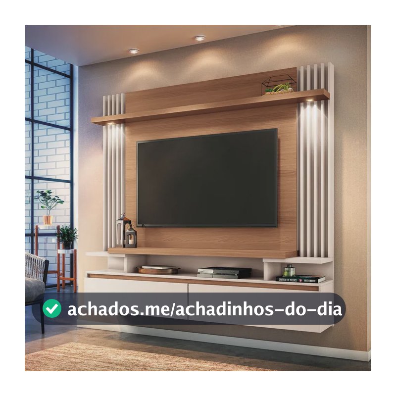 Rack Com Painel Para Tv Até 60 Polegadas Manu 1,80m Bege