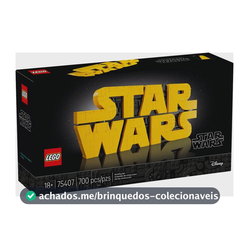 Lego Logotipo De Star Wars Construído Com Blocos Plastico 700 Uma Nova Esperança.