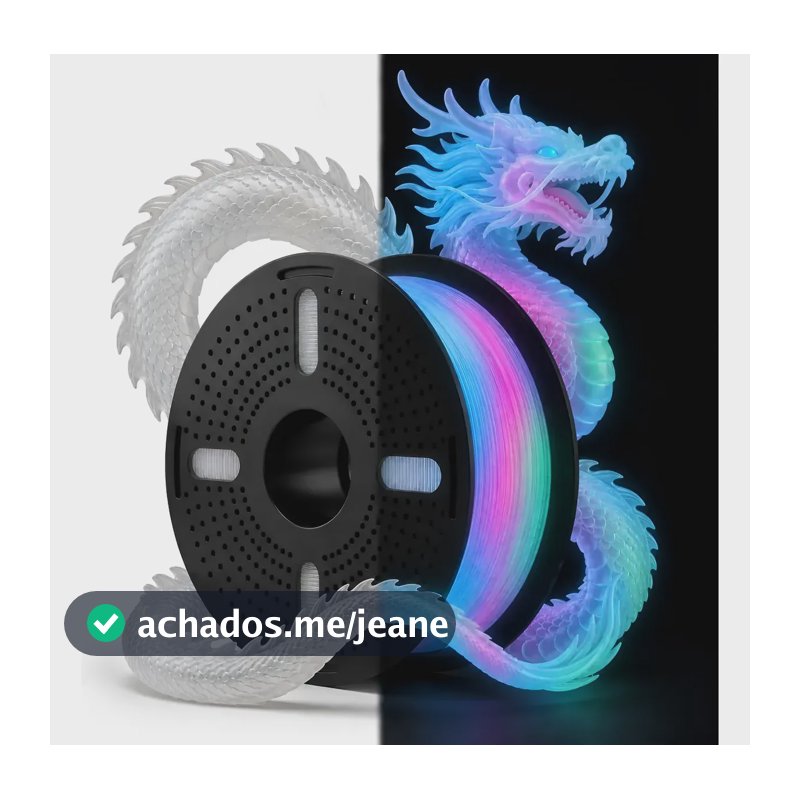 Filamento Impressora 3d Print Pulse Pla Fosforescente 1kg Glow Arco Iris