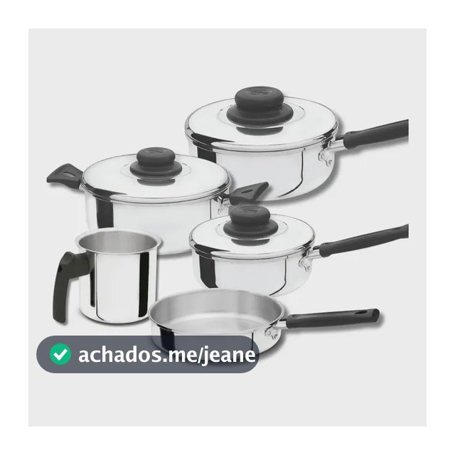Conjunto De Panelas Cacarolas Polido Fortlar 5 Pçs. Polida