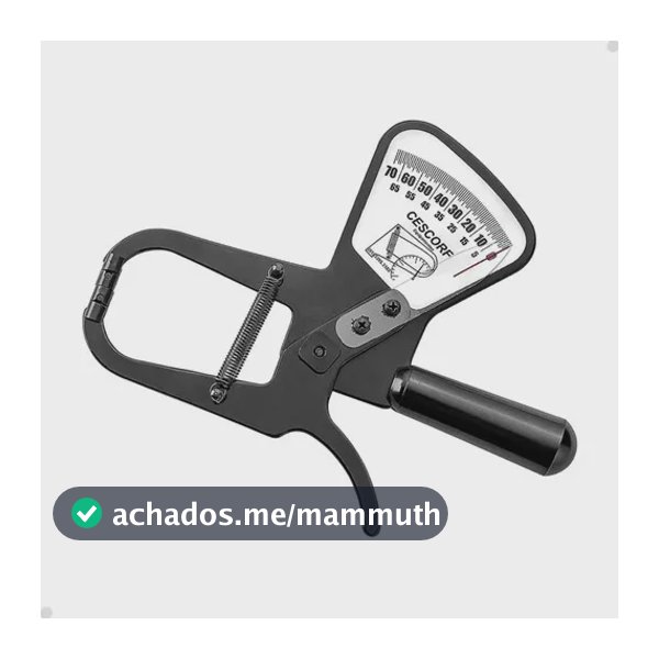 Adipômetro Plicômetro Clínico Compacto Cescorf + Trena Preto