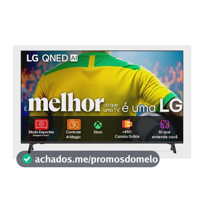 Smart TV 4K 50" LG QNED73 Portal de Games Processador AI α7 Ger8 4K Super Upscaling Google Cast Integrado Controle AI Magic WebOS 25 Modo Esportes Alerta de Esportes