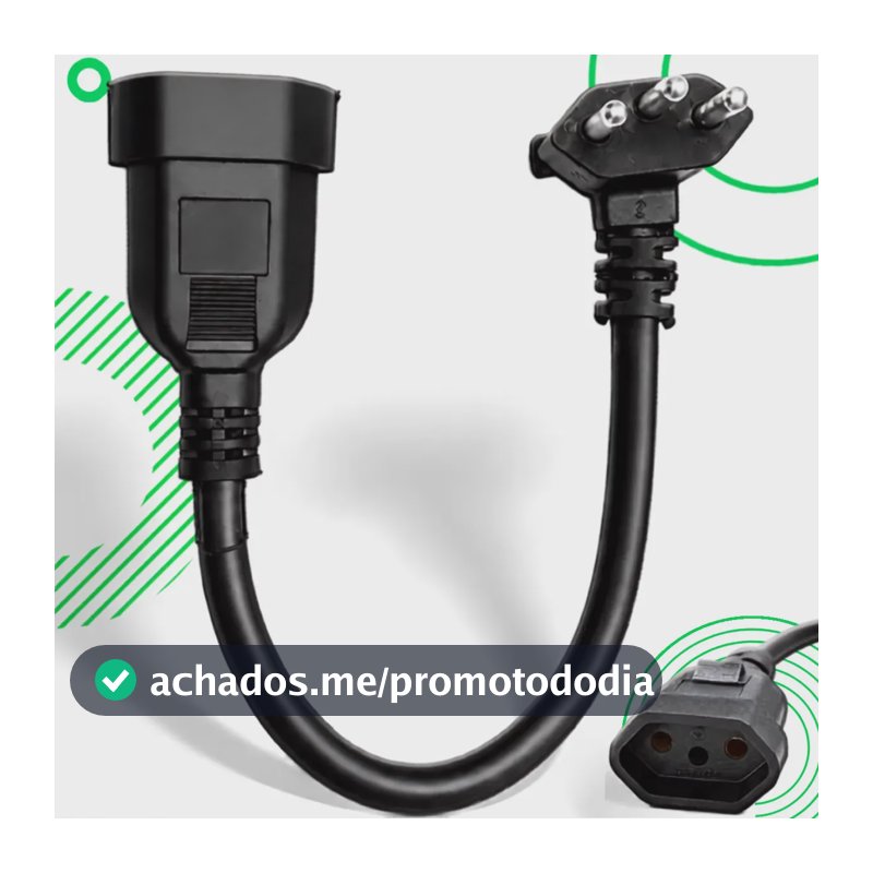 Adaptador Tomada 20a/10a Bivolt Microondas Air fryer Secador Panela Eletrica Carregador Carro Elétrico