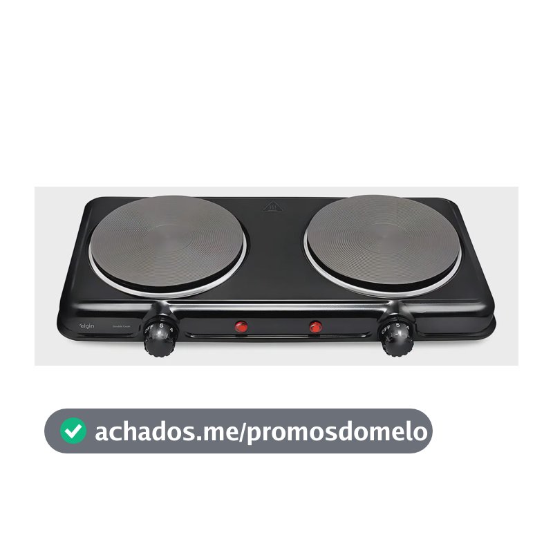 Fogão Elétrico Portátil 2 Bocas 2000w Fg02 Elgin 127v