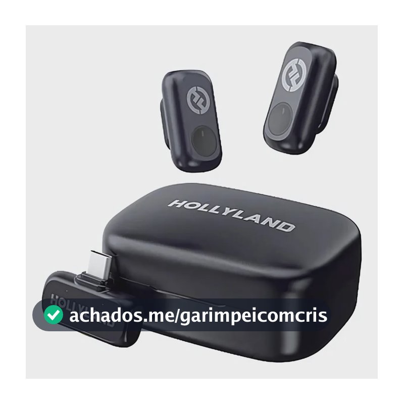 Microfone Hollyland Lark A1 Duo Usb-c cor Preto