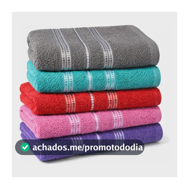 Kit 5 Toalhas Banho 70x125 Cm Escala Tek 260g Laune Haus Sortidas Liso