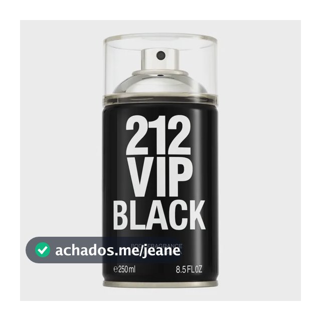 Carolina Herrera 212 Vip Men Black - Body Spray 250ml Blz Única
