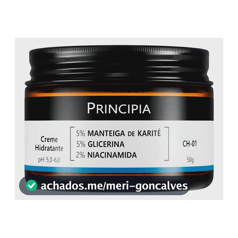 Creme Hidratante Facial Principia Ch-01 Karité Glicerina 50g Todo Tipo De Pele Dia/noite