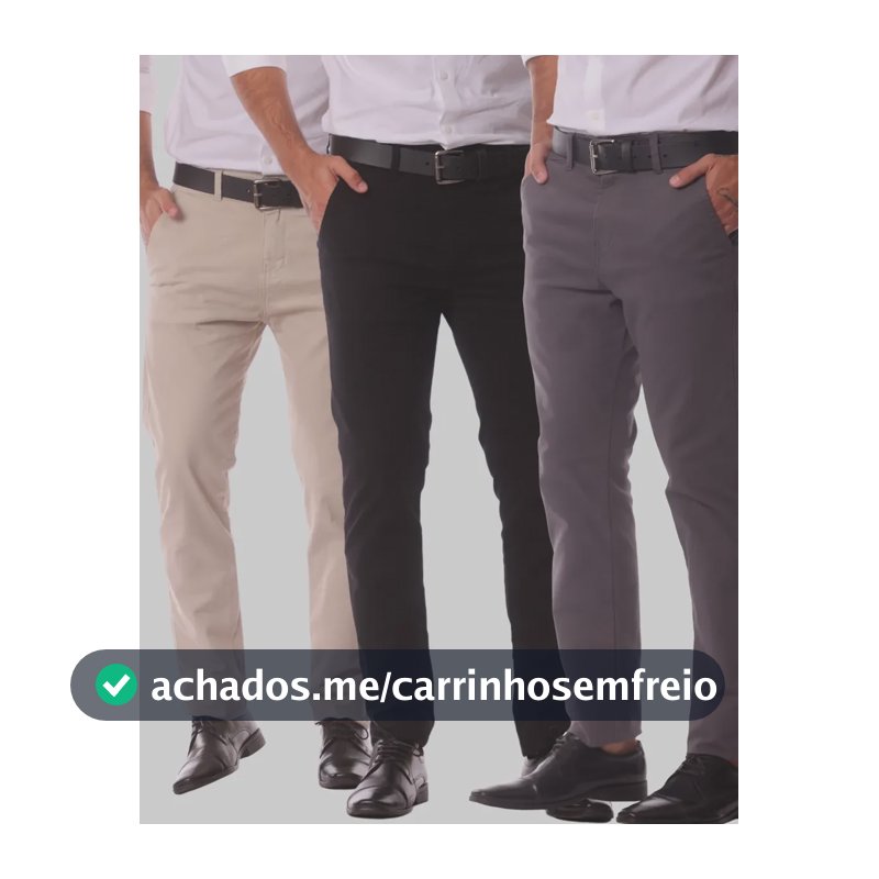 Kit 3 Calça Masculina Sarja Slim Alfaitaria Esporte Fino Preto-bege-chumbo 44