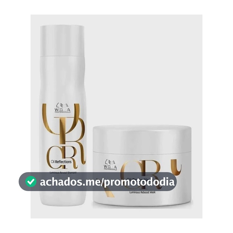 Wella Kit Shampoo Oil Reflections 250 Ml + Máscara De 150 Ml