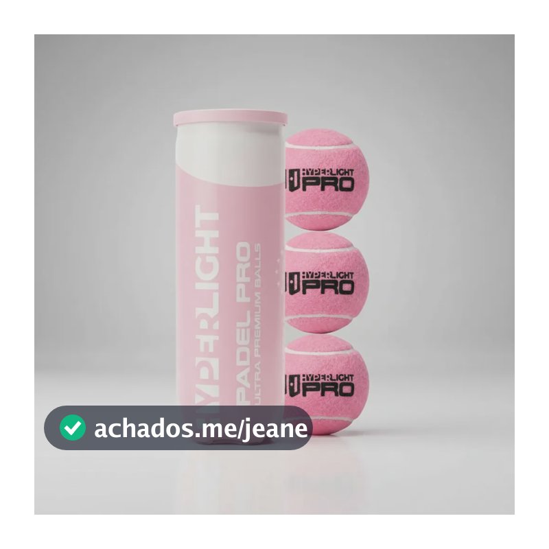 Bola De Padel Profissional Pressurizada Premium Tubo 3 Bolas Rosa
