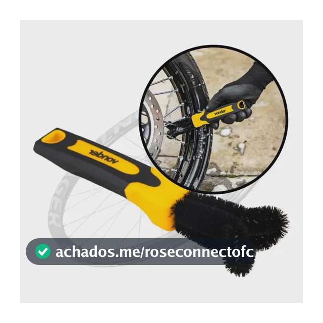 Escovinha Escova Para Limpar Raio De Moto Bike Bicicleta Amarelo