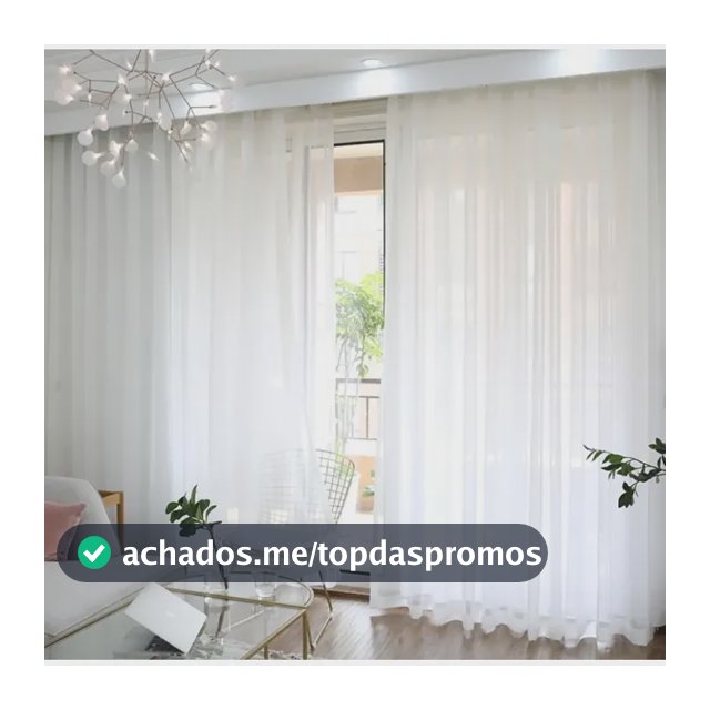 Cortina 6x2,80 Tecido Voil Trilho Suiço Para Quarto E Sala