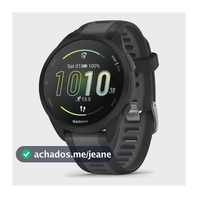 Relógio Garmin Forerunner 165 Basic Amoled Preto Desenho da pulseira Mesh