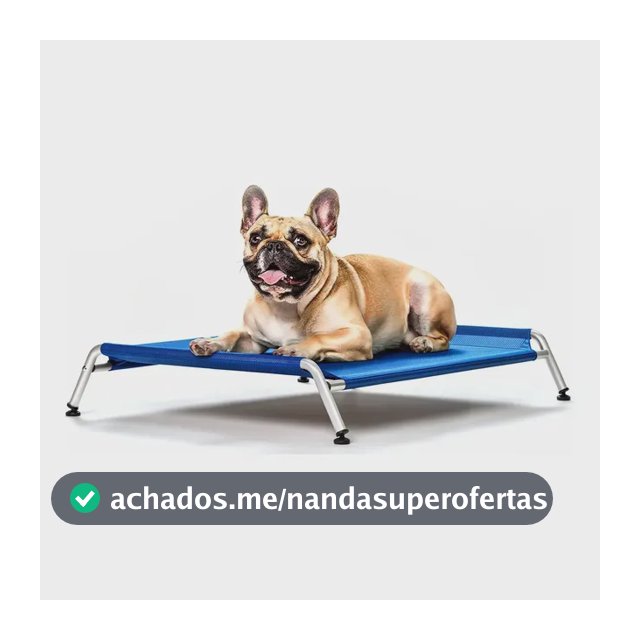 Cama Para Cachorro Médio Suspensa Cama Para Pet Porte Médio Lavável 75x50 Azul Dogets