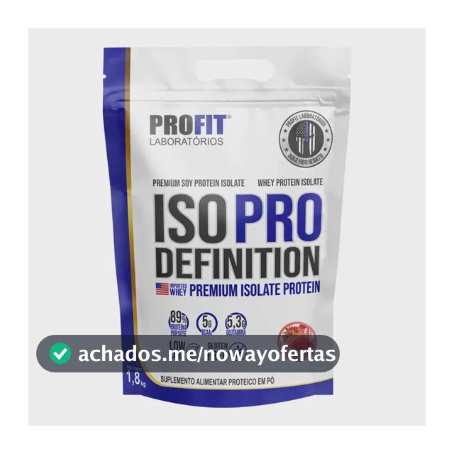 Whey Isolada Iso Pro Definition Refil 1,8kg Profit Labs Suplemento