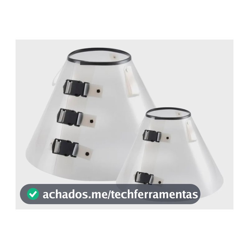 Colar Cone Para Cachorros Caes Veterinario N1 Ao N10 Cor Branco Tamanho Da Coleira N2 - 26cm X 13cm