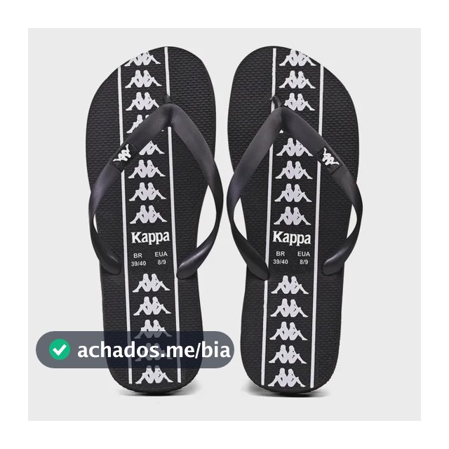 Chinelo Kappa Beach Adulto Unissex Em Borracha