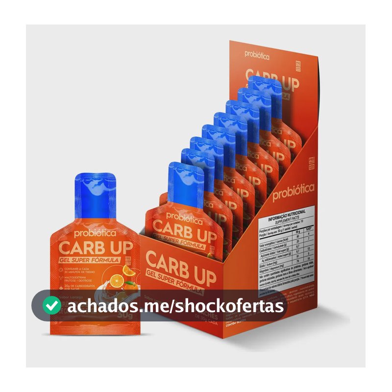 Carb Up Gel Super Formula Laranja 30g Cx 10 Und - Probiotica