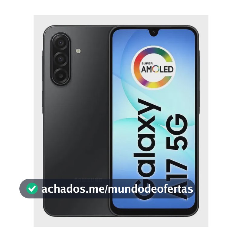 Celular Samsung Galaxy A17 5G Com IA, 128gb, 4gb Ram, Câm De 50mp, Tela De 6.7", Nfc, Ip54 - Preto