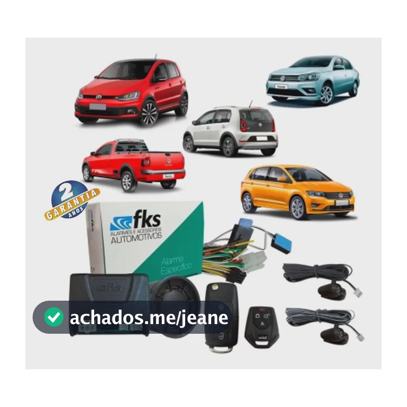 Alarme Automotivo FKS FK500 VW Gol G5/G6/G7 Chave Canivete CR962