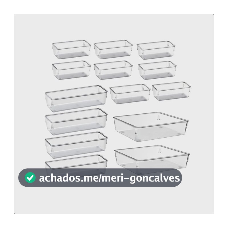 Kit Organizadores Com 14 Multiuso Gavetas Empilhavel