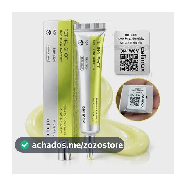 Creme Facial Retinal Shot 0.1% Korean Anti Idade Rugas Verde