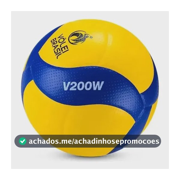 Bola De Vôlei V200w Oficial Fivb Microfibra Amarelo/azul