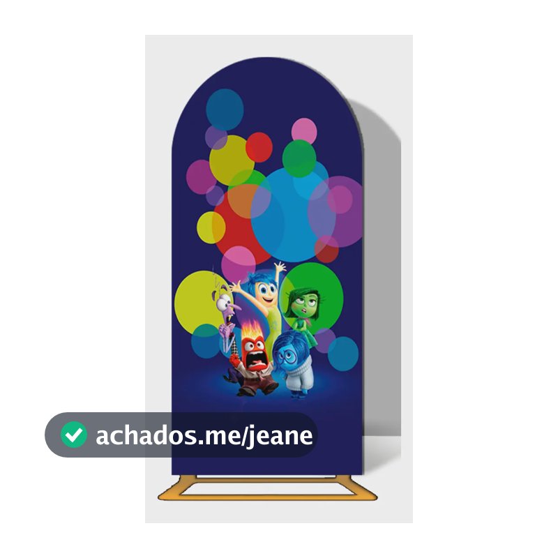 Capa Painel Romano Sublimado - Tema Infantil Divertida Mente Divertidamente 01