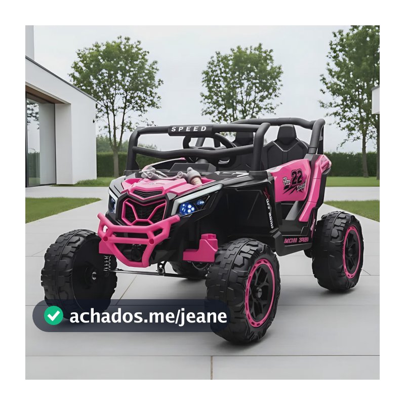 Carro Elétrico Infantil 12v Off Road Com Controle Remoto - Rosa