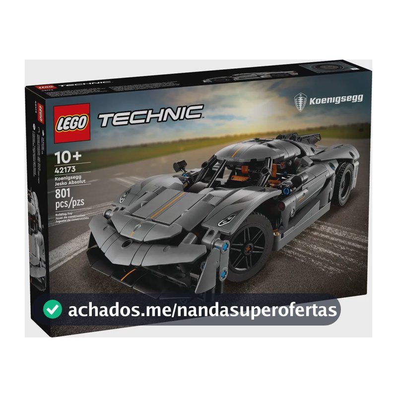 Lego Technic Hipercarro Koenigsegg Jesko Absolut Cinza 42173