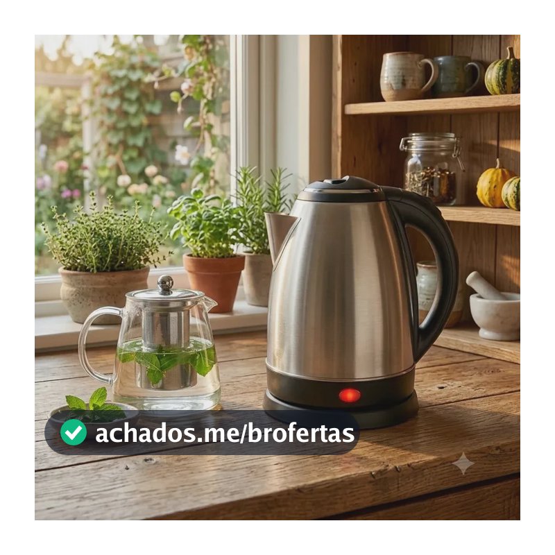 Chaleira Elétrica Divinamente 1,8 Litros de Inox com Desligamento Automático