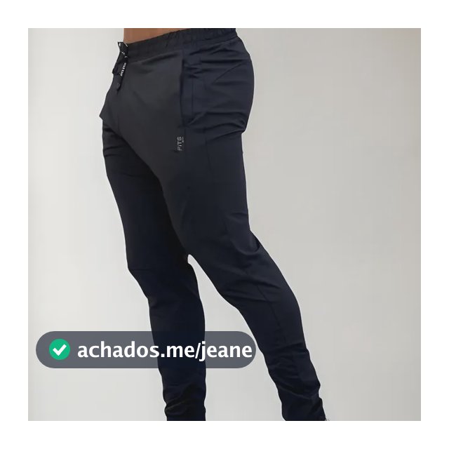 Calça Jogger Masculina Em Poliamida Com Bolsos Para Academia
