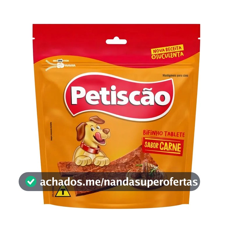 Petiscão bifinhos mastigáveis para cães adultos sabor carne 1kg petiscão