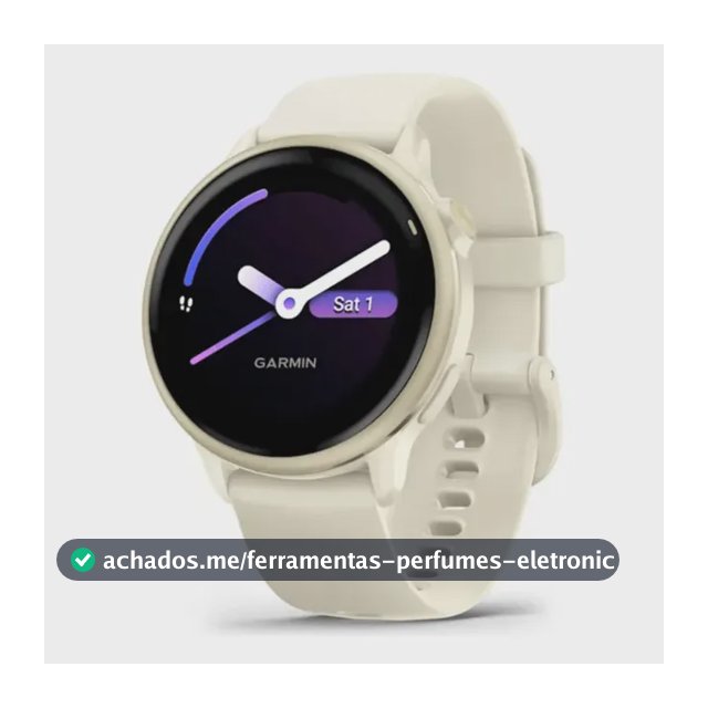 Relógio Garmin Vívoactive6 Monitor Cardíaco De Pulso E Gps Branco Esportivo