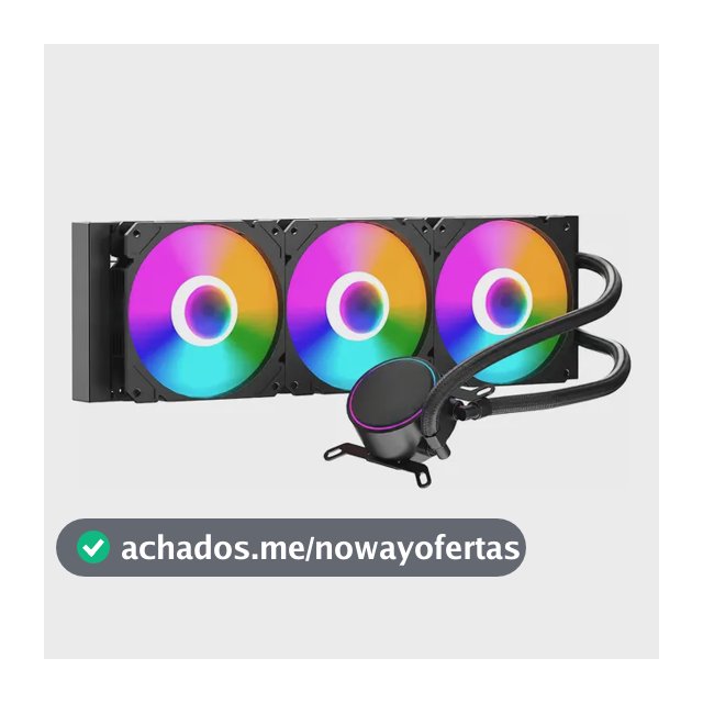 Water Cooler Mach1 Logic, Rgb, 360mm, Amd/intel, Preto-gk360 Preto