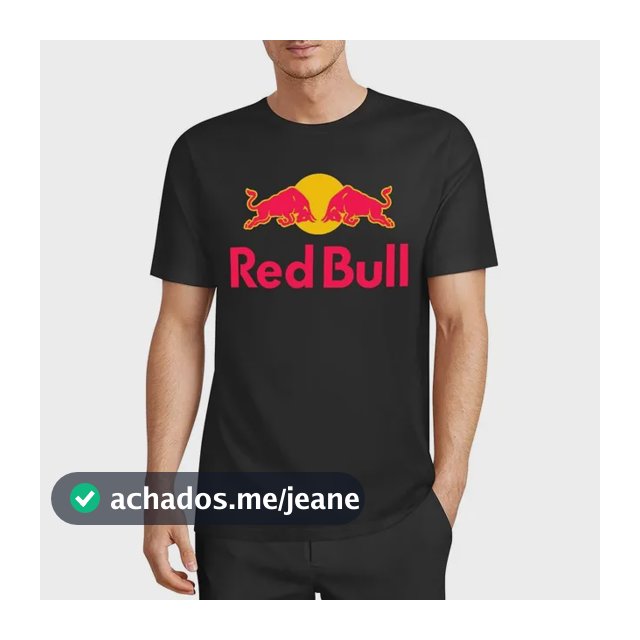 Nova Camiseta Masculina Red Bull De Manga Curta
