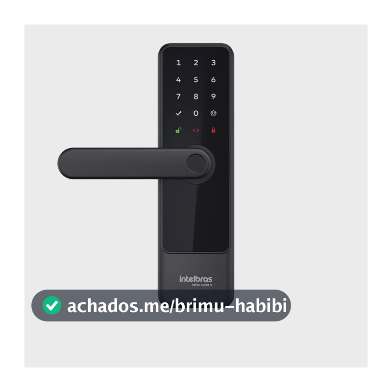 Fechadura Inteligente de Embutir com Maçaneta MFD 3000 D Intelbras
