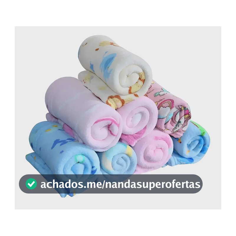Kit 3 Mantas Cobertor Microfibra Infantil Bebê Estampada Cor Menino