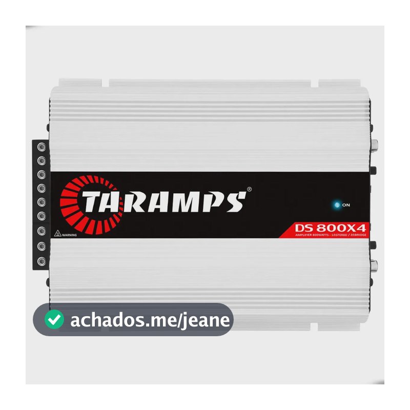 Modulo Taramps Ds 800.4 800w Rms 1 Ohm 4 Canais Amplificador Branco