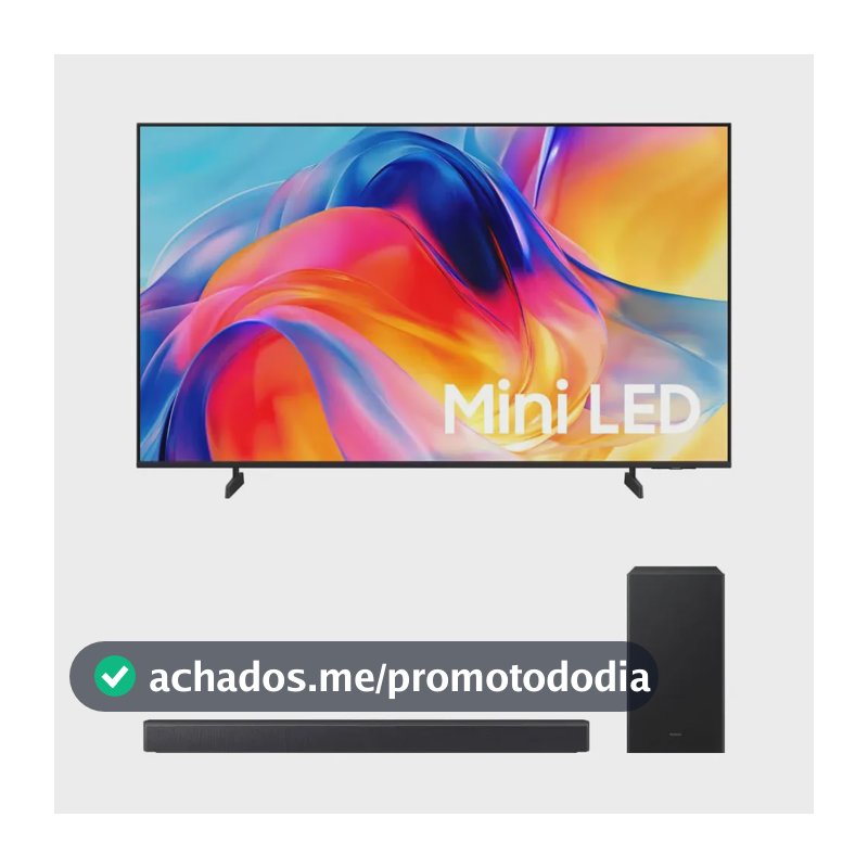 Samsung Smart Tv 55 Miniled 4k M75h + Soundbar Samsung B-series Hw-b450f