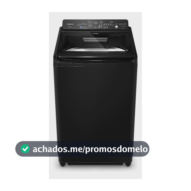 Máquina de Lavar Intuitive+ NA-F190G1BB Lavagem Eficiente Sistema Ciclone 19 kg Preta Panasonic